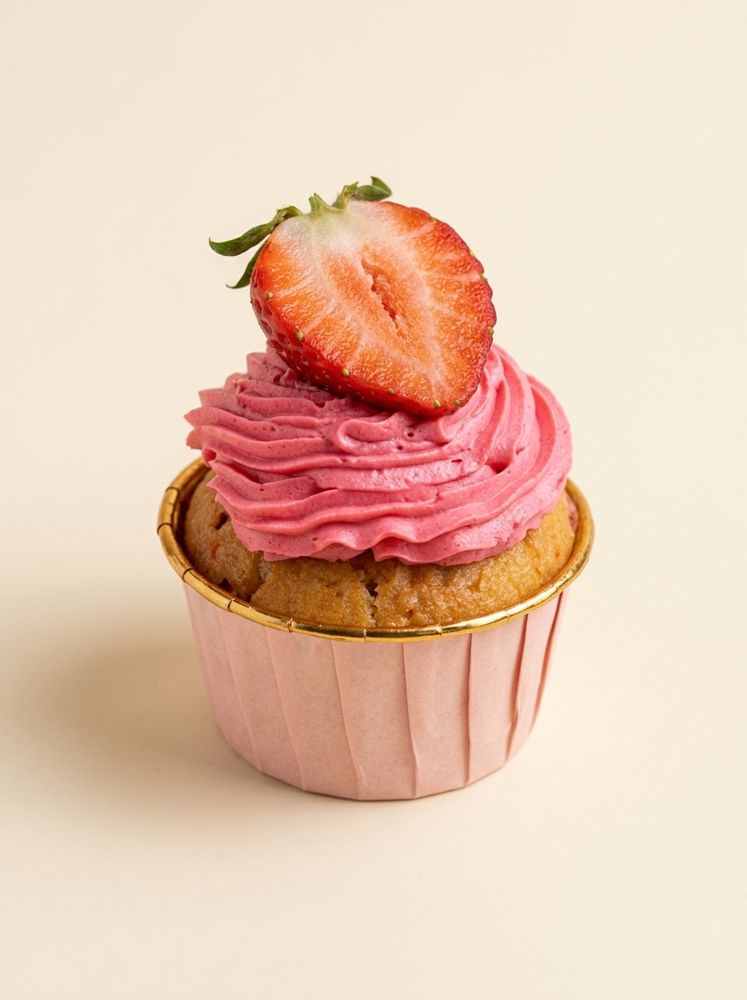 Cupcake z truskawką